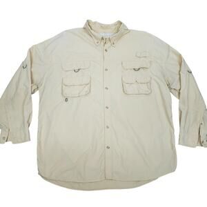 World Wide Sportsman Basspro Nylon Angler Long-Sleeve Fishing Shirt Men XXL 2XL